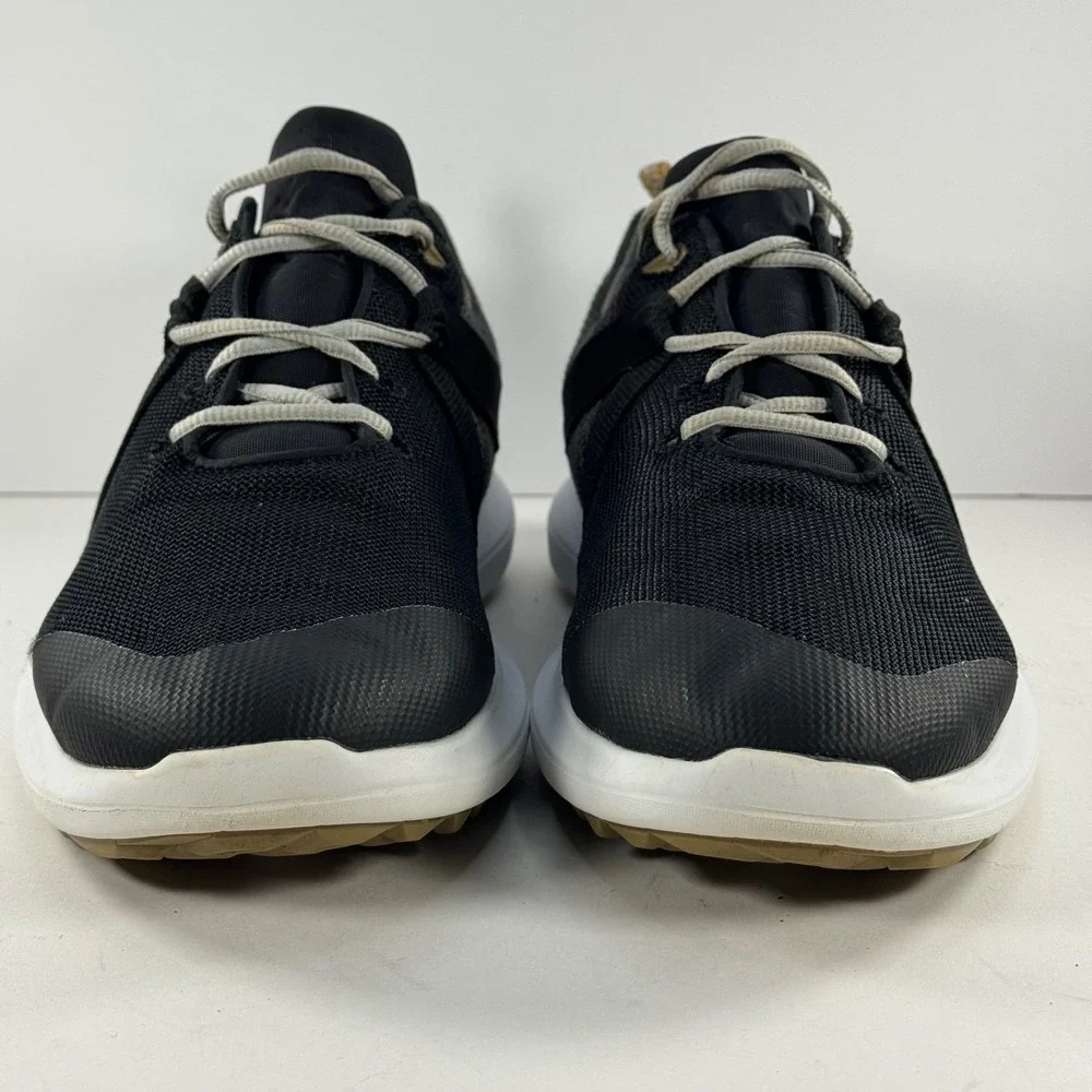 FootJoy FJ Flex Men's Golf Shoes Soft Spike Black‎ White Size 10 M